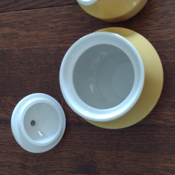 Vintage Mikasa Cera-Stone Sandra Creamer Sugar Bowl Set b540 - Picture 3 of 5